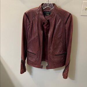 Bernardo Burgundy Leather Jacket